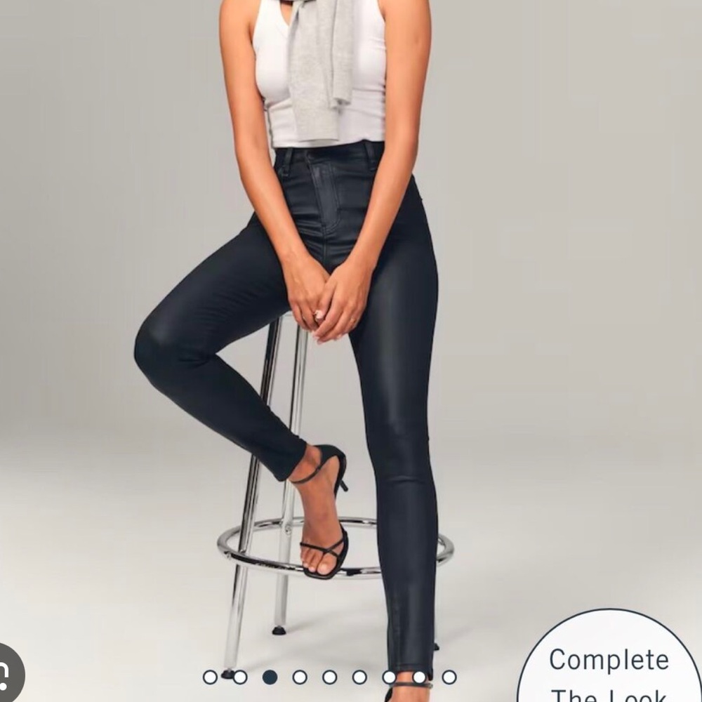 Super skinny coated pants